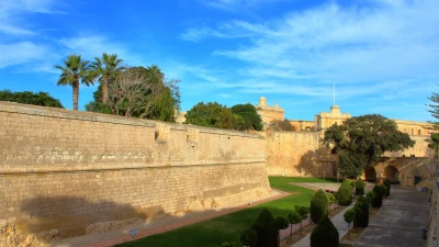The bastion walls of Mdina