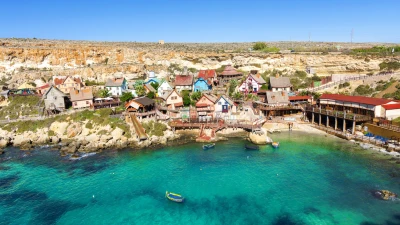 Popeye Village in Anchor Bay, Mellieħa