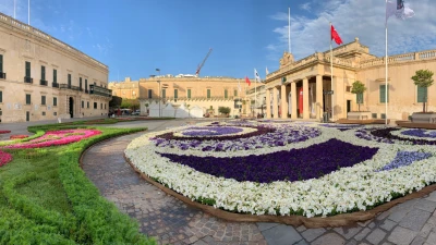 Flower displays at the Green Festival in Valletta