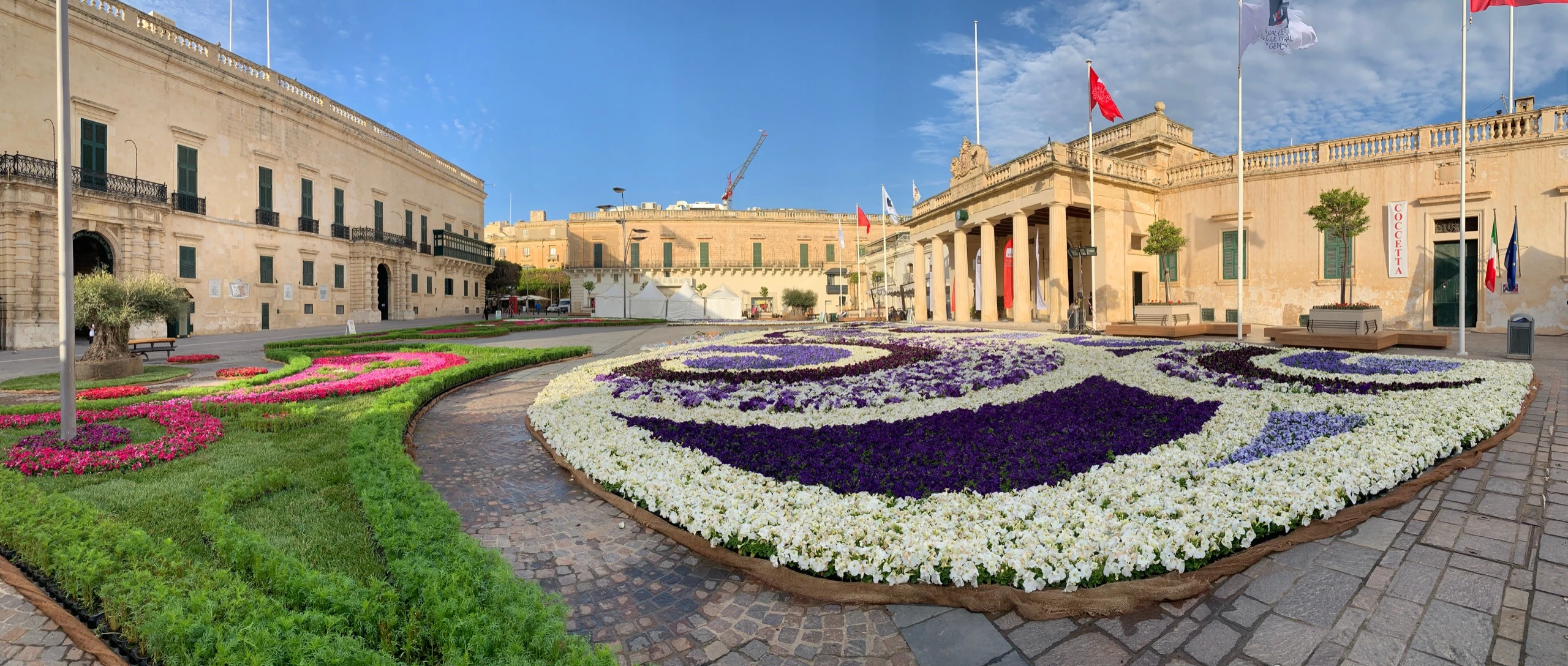 Flower displays at the Green Festival in Valletta