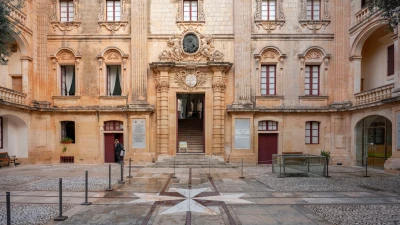 Mdina Gate, the main entrance to the walled city