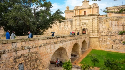 Mdina Gate, the main entrance to the walled city